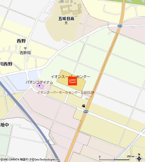 イオンスーパーセンター五城目店付近の地図